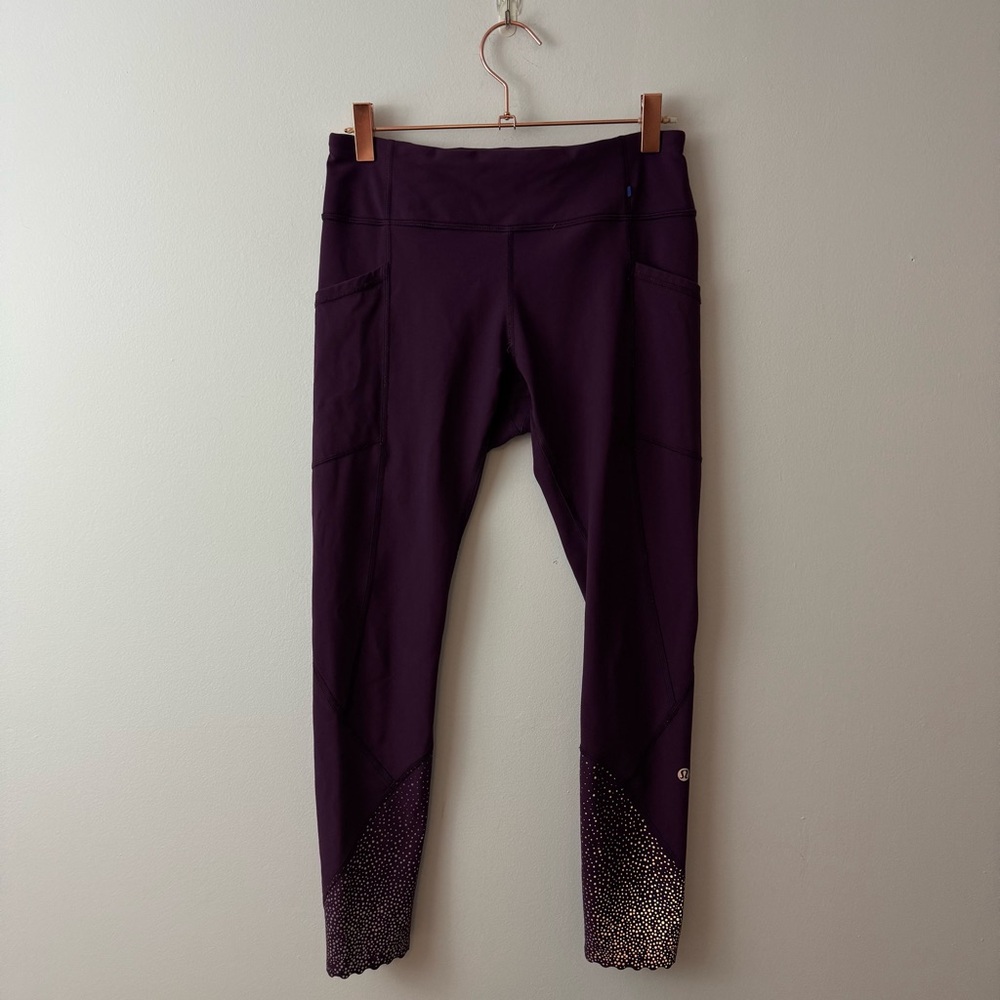 Lululemon Women Legging Pant Burgundy Size 6